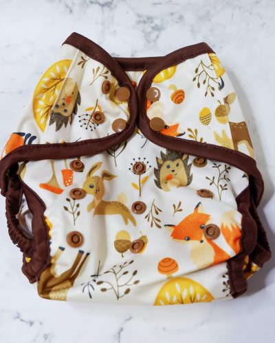 Forest Beaver Baby Cloth Diaper Plain For Unisex